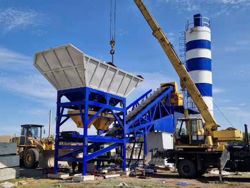 Small Type Mobile Concrete Mixer Plant